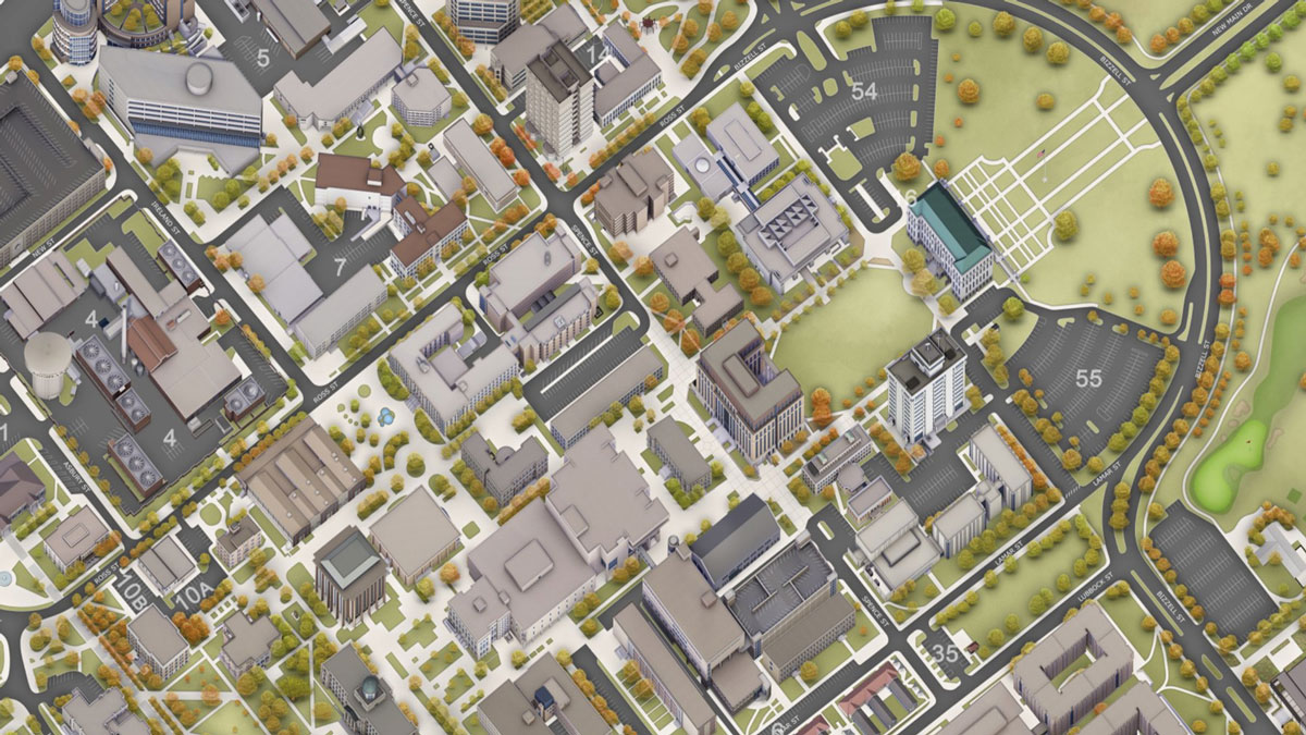 Texas A&amp;M campus map.