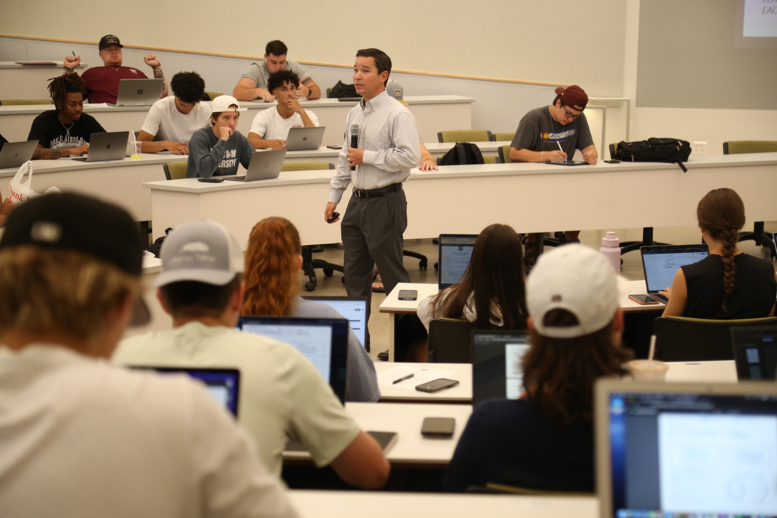 Texas A&amp;M classroom.